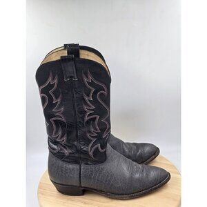 Nocona Leather Embroidered Cowboy Boots Mens sz 10.5D
